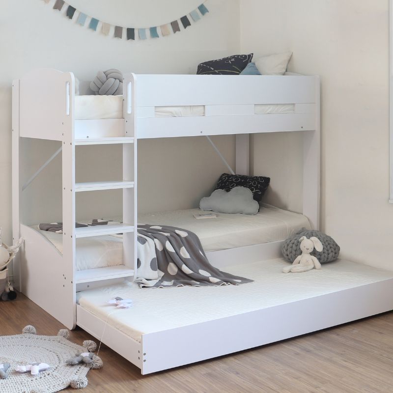 Flintshire Billie White Bunk Bed – Stylish Space-Saving Kids Bed with Trundle