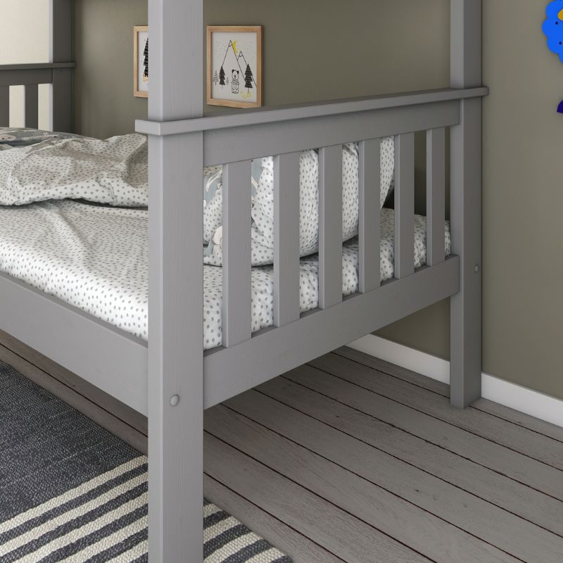 Bedmaster Carra Grey Bunk Bed – Solid Pine, Space-Saving Design