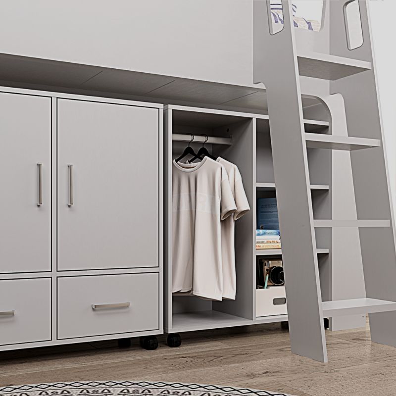 Flintshire Eden Grey Wooden Mid Sleeper Bed with Storage