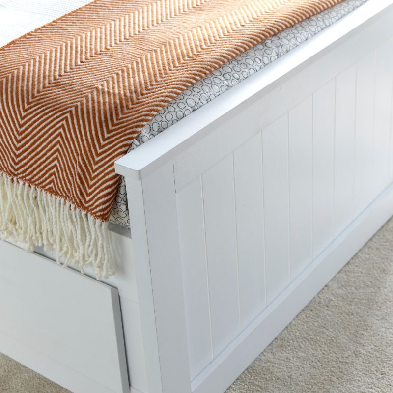 Bedmaster Enzo White Wooden 3 Drawer Storage Bed – Stylish & Space-Saving Single Bed