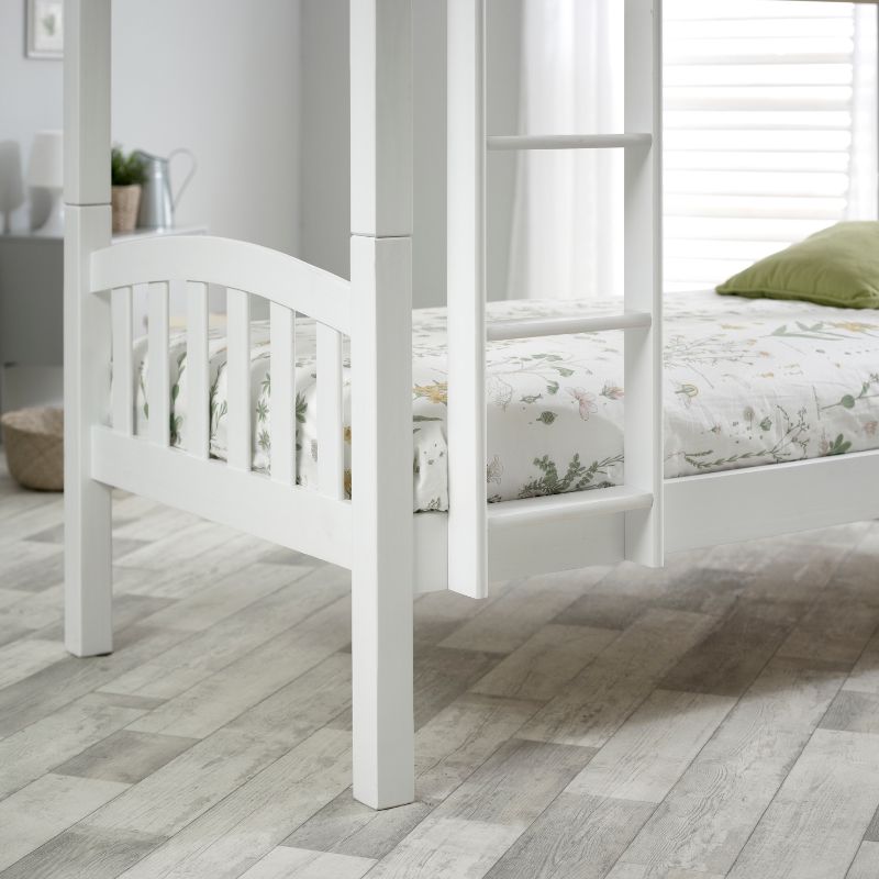 Bedmaster Mya White Wooden Bunk Bed – Stylish and Space-Saving
