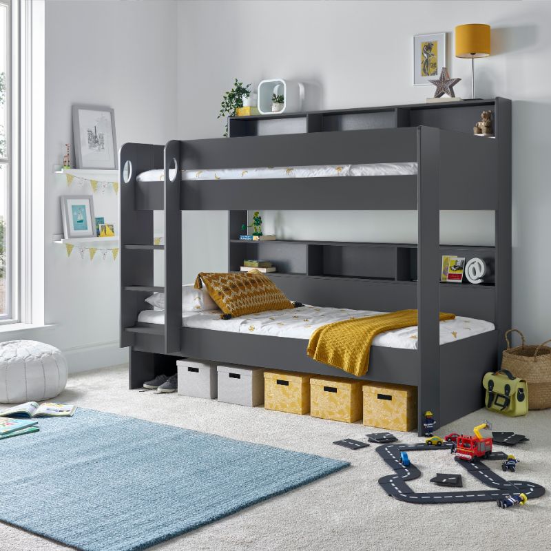 Bedmaster Oliver Grey Bunk Bed – Space-Saving Kids Bed