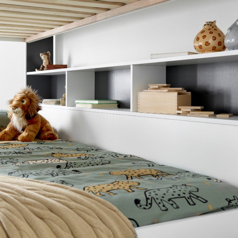 Bedmaster Oliver Grey and White Bunk Bed – Space-Saving Kids Bed