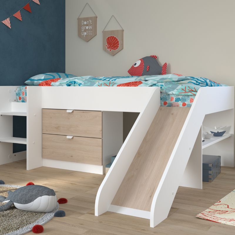 Parisot Tobo Mid Sleeper Bed with Slide – Fun & Functional Kids Bed