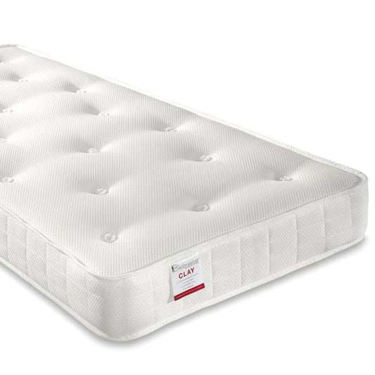 Bedmaster Clay Ortho Low Profile 4ft Single Mattress – Firm Orthopaedic Support