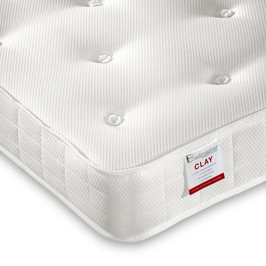 Bedmaster Clay Ortho Low Profile 4ft Single Mattress – Firm Orthopaedic Support