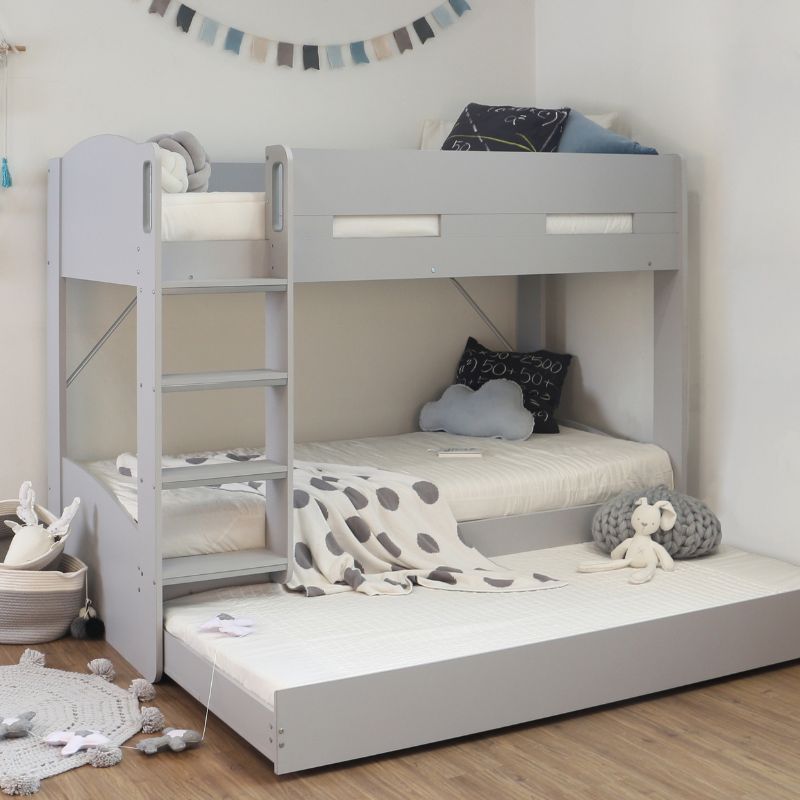 Flintshire Billie Grey Bunk Bed – Stylish Space-Saving Kids Bed with Trundle