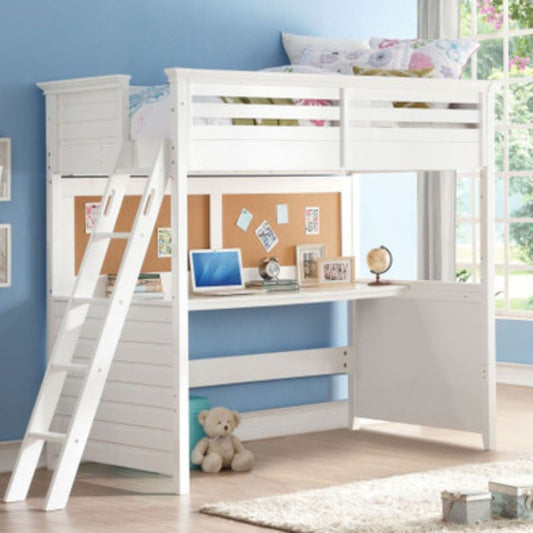 Brooklyn Twin White Loft Bed