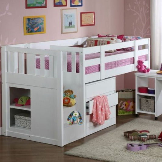 Cameron Mid Sleeper Low Line Bunk Bed with Desk and Chest