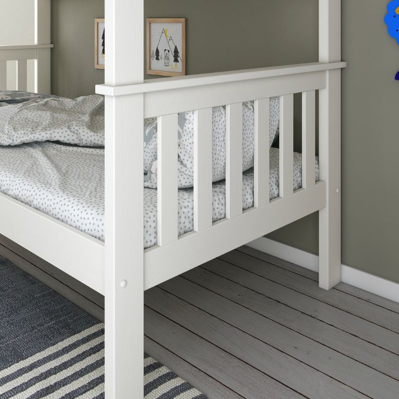 Bedmaster Carra White Bunk Bed – Solid Pine, Space-Saving Design