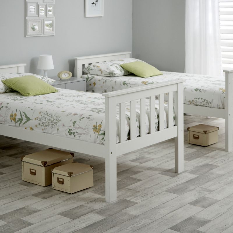 Bedmaster Carra White Bunk Bed – Solid Pine, Space-Saving Design