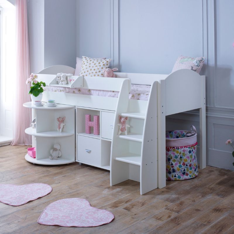 Kids Avenue Eli C – White Mid Sleeper Bed