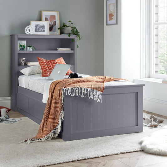 Bedmaster Enzo Grey Wooden 3 Drawer Storage Bed – Stylish & Space-Saving Single Bed