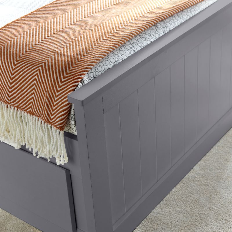 Bedmaster Enzo Grey Wooden 3 Drawer Storage Bed – Stylish & Space-Saving Single Bed