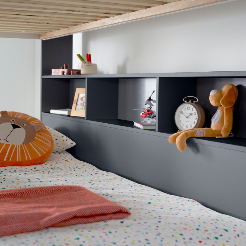 Bedmaster Oliver Grey Triple Sleeper Bunk Bed with Storage Drawer