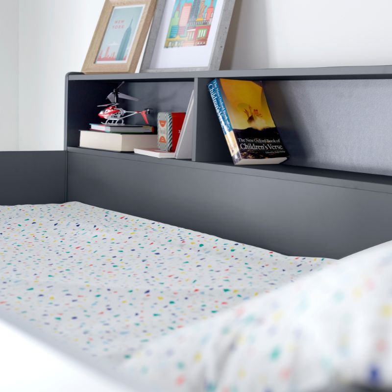 Bedmaster Oliver Grey Triple Sleeper Bunk Bed with Storage Drawer