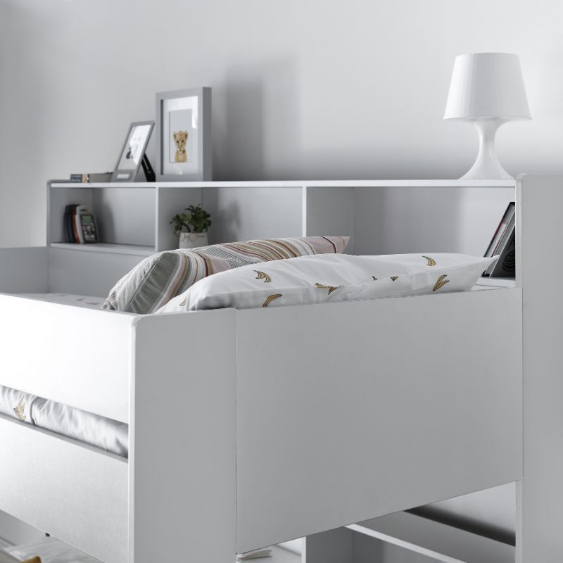 Bedmaster Oliver White Triple Sleeper Bunk Bed with Storage Drawer